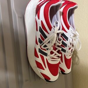 adidas Red and White Men's Athletic Sneakers